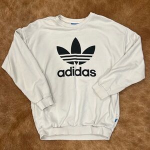Adidas Women's White Crewneck Sweater